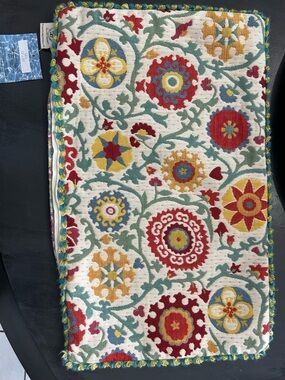 Elaine Smith multicolor Suzani Pillow cover 12 X 20”